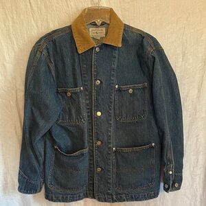 Rare vintage Ralph Lauren Men's Denim Jacket Chore Coat with Tan Corduroy Collar